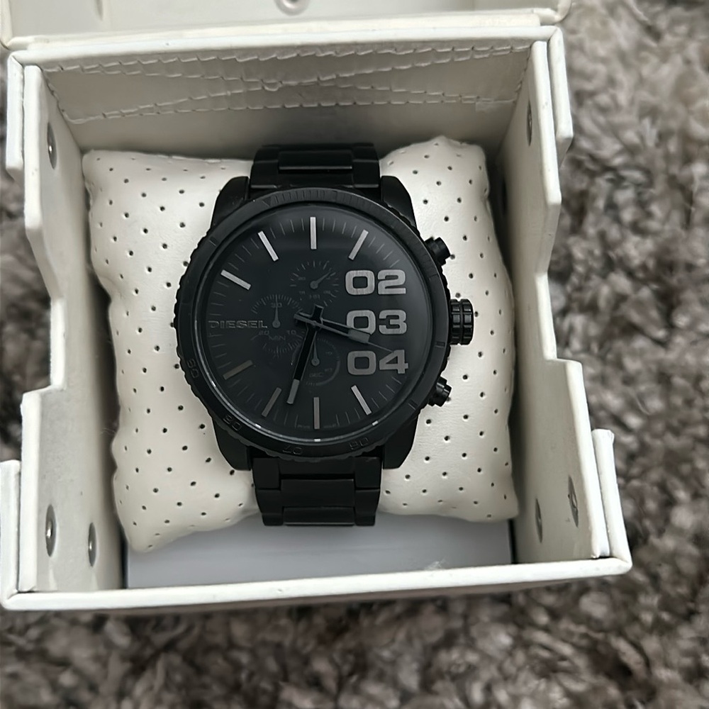 DIESEL Men's Black Stainless Steel Chronograph Watch, 51mm